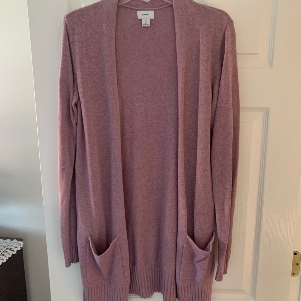 Light purple long cardigan